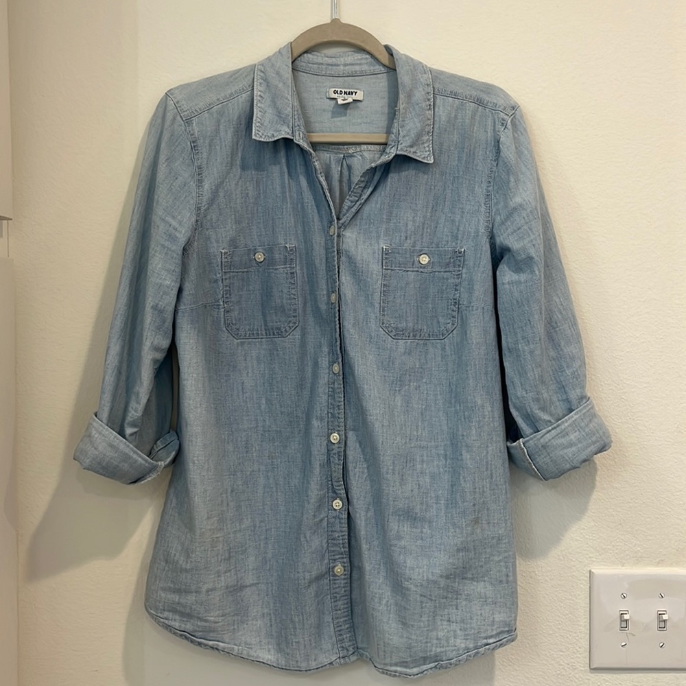 Old navy blue Jean button down
